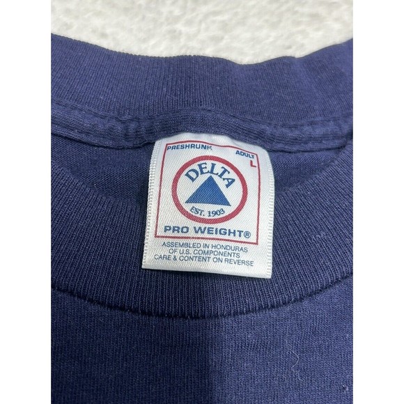 Vtg Y2K Dallas Cowboys NFL Navy Blue Logo Graphic T-Shirt Men’s Size Large - Picture 3 of 7